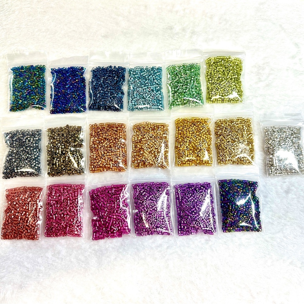 Metallic Seed Beads Multi-Color Collection - 19 Premium Colors